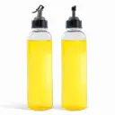 Alackar 1 Litre Plastic Oil Dispenser, Pack of 2, BPA-Free, Leak-Proof Oil & Vinegar Bottles for Kitchen Cooking & Baking