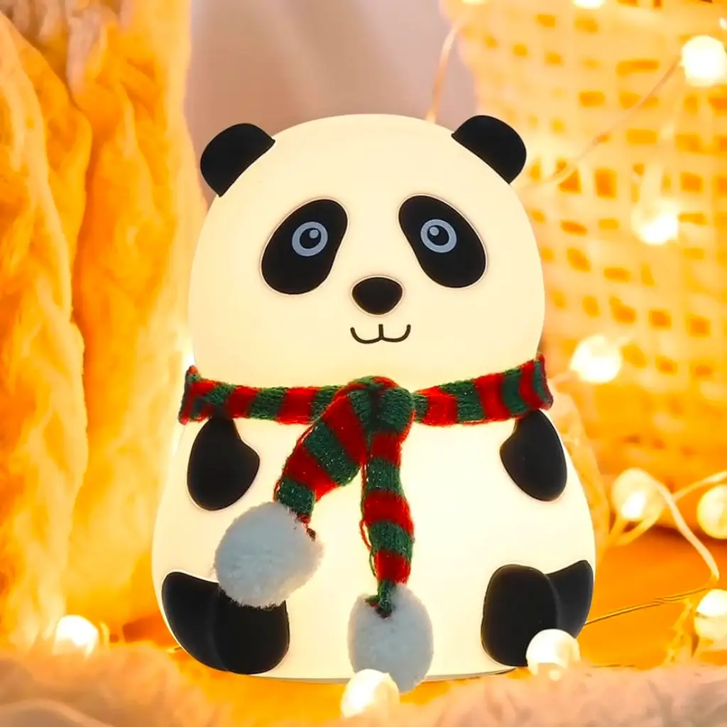 Stravos Rechargeable Panda Lamp for Kids | 7-Color LED Changing Lamp | Room Decor & Gift Night Lamp 