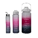 Motivational Sport Gallon Water Bottle, BPA Free Gym Bottle, with Straw 2000 ml Bottle