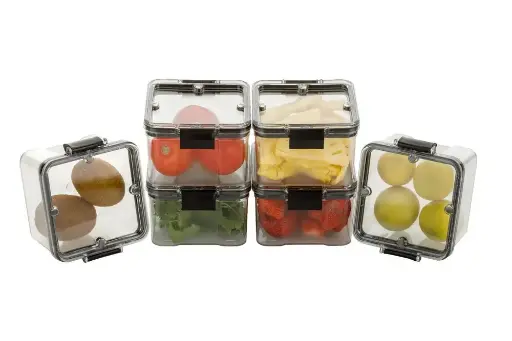 Stravos Plastic Grocery Container - 700 ml (Pack of 6)